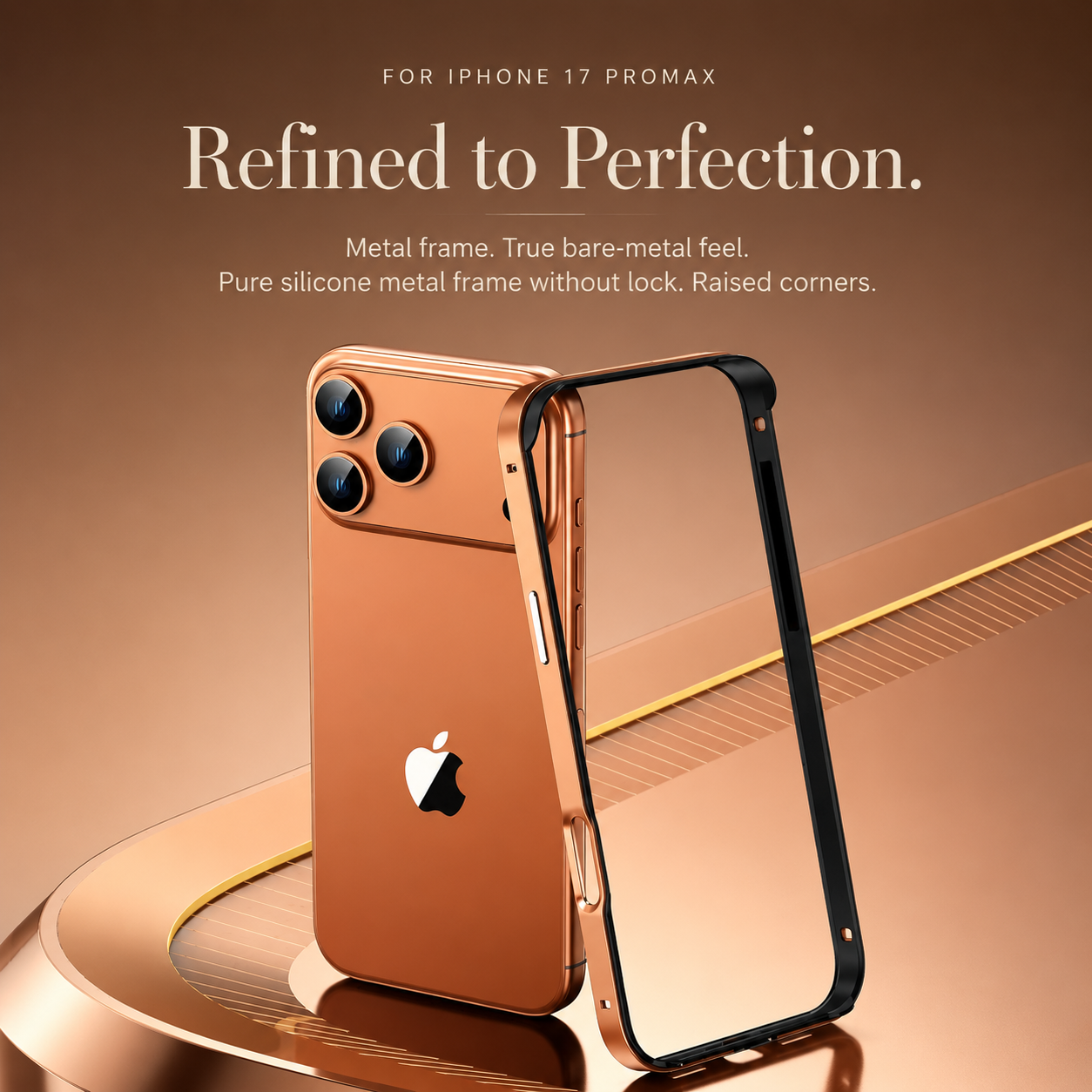 Premium iPhone Case Aluminum Metal Frame Bumper Cover with Silicone Protection Shockproof Anti Scratch Slim Half Wrapped Rugged Durable Design Build