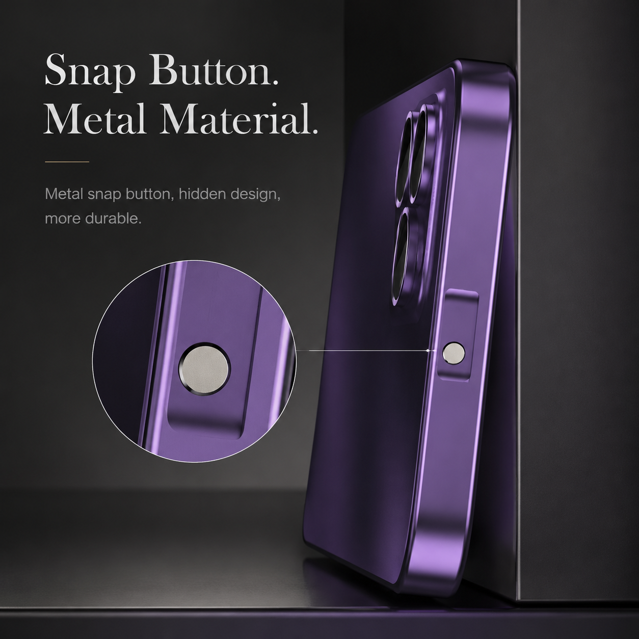 Premium iPhone Case Aluminum Metal Frame Shockproof Protective Cover PC Back Camera Lens Protection Wireless Charging Compatible Slim Luxury Design