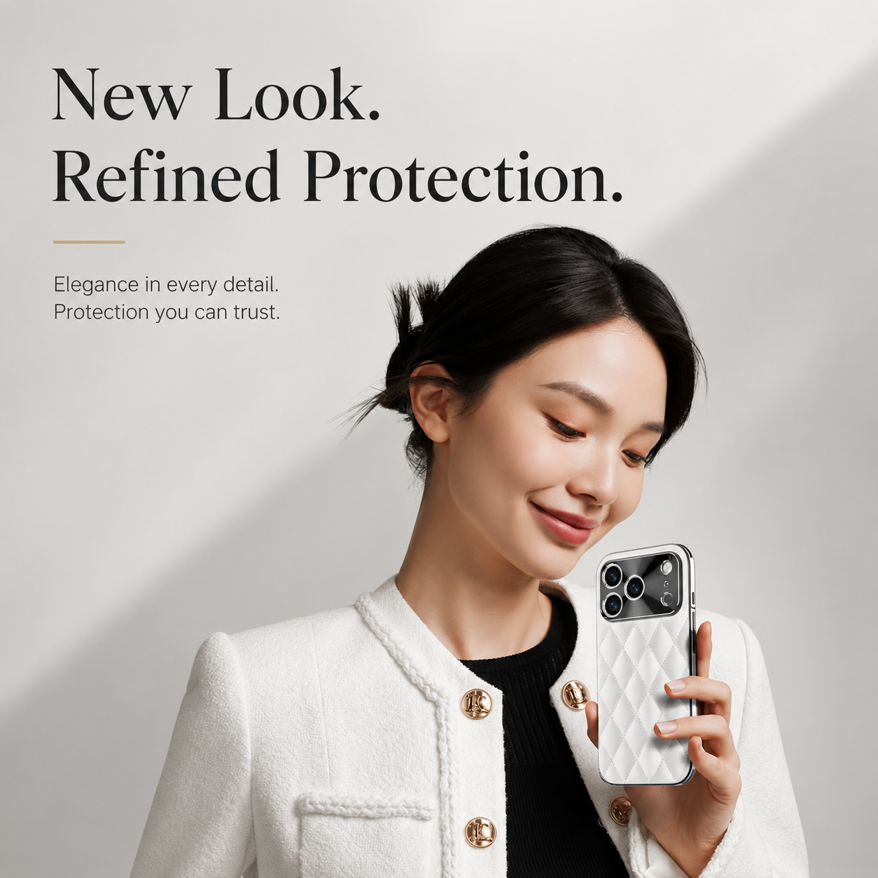 Premium iPhone Case Argyle Pattern PU Leather Protective Cover Shockproof Camera Lens Protection Anti Scratch Anti Fingerprint Slim Full Coverage
