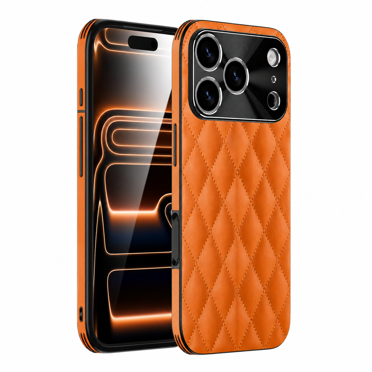 Premium iPhone Case Argyle Pattern PU Leather Protective Cover Shockproof Camera Lens Protection Anti Scratch Anti Fingerprint Slim Full Coverage