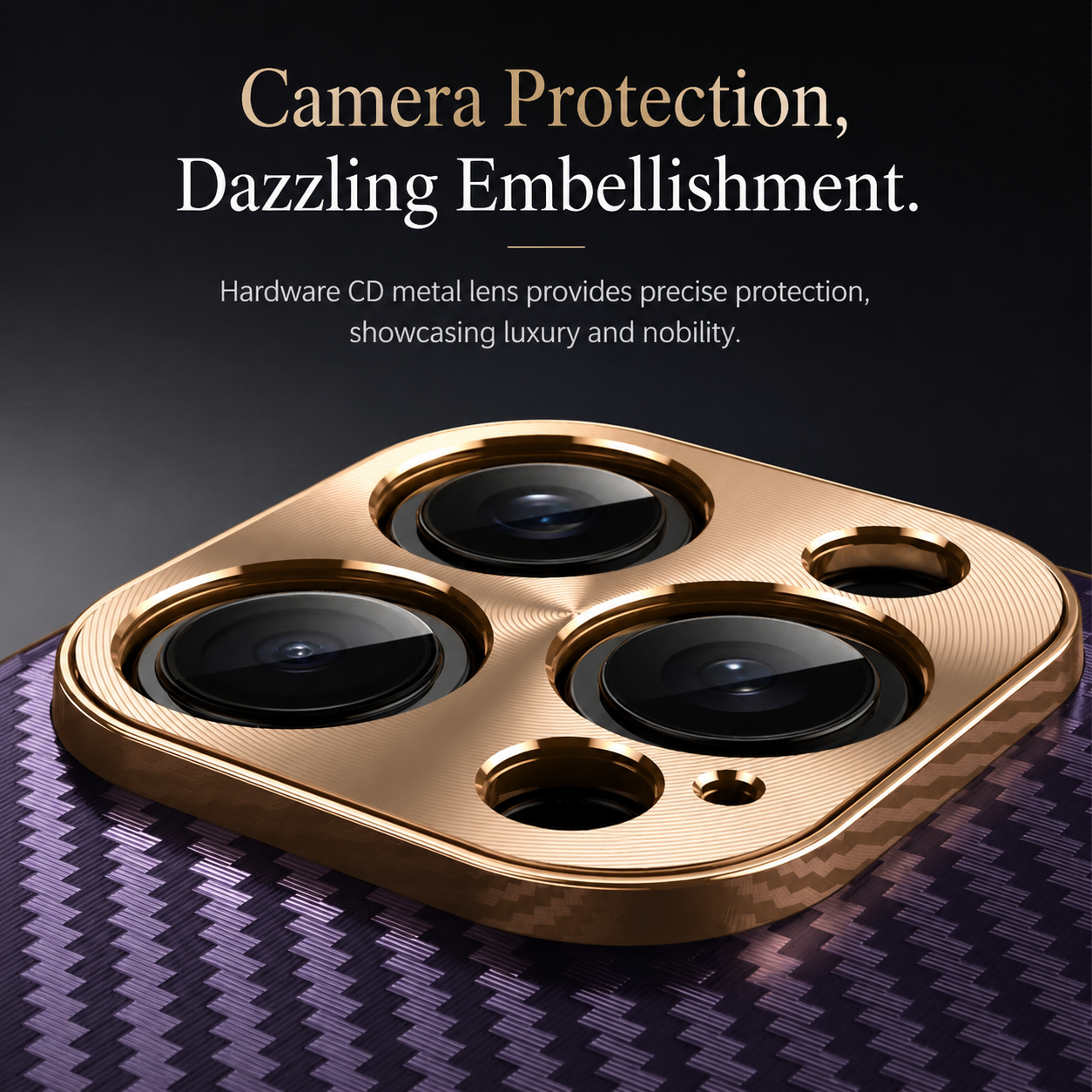 Premium iPhone Case Carbon Fiber Leather Alloy Lens Protection Shockproof Slim Fit Plating Design Wireless Charging Compatible Cover