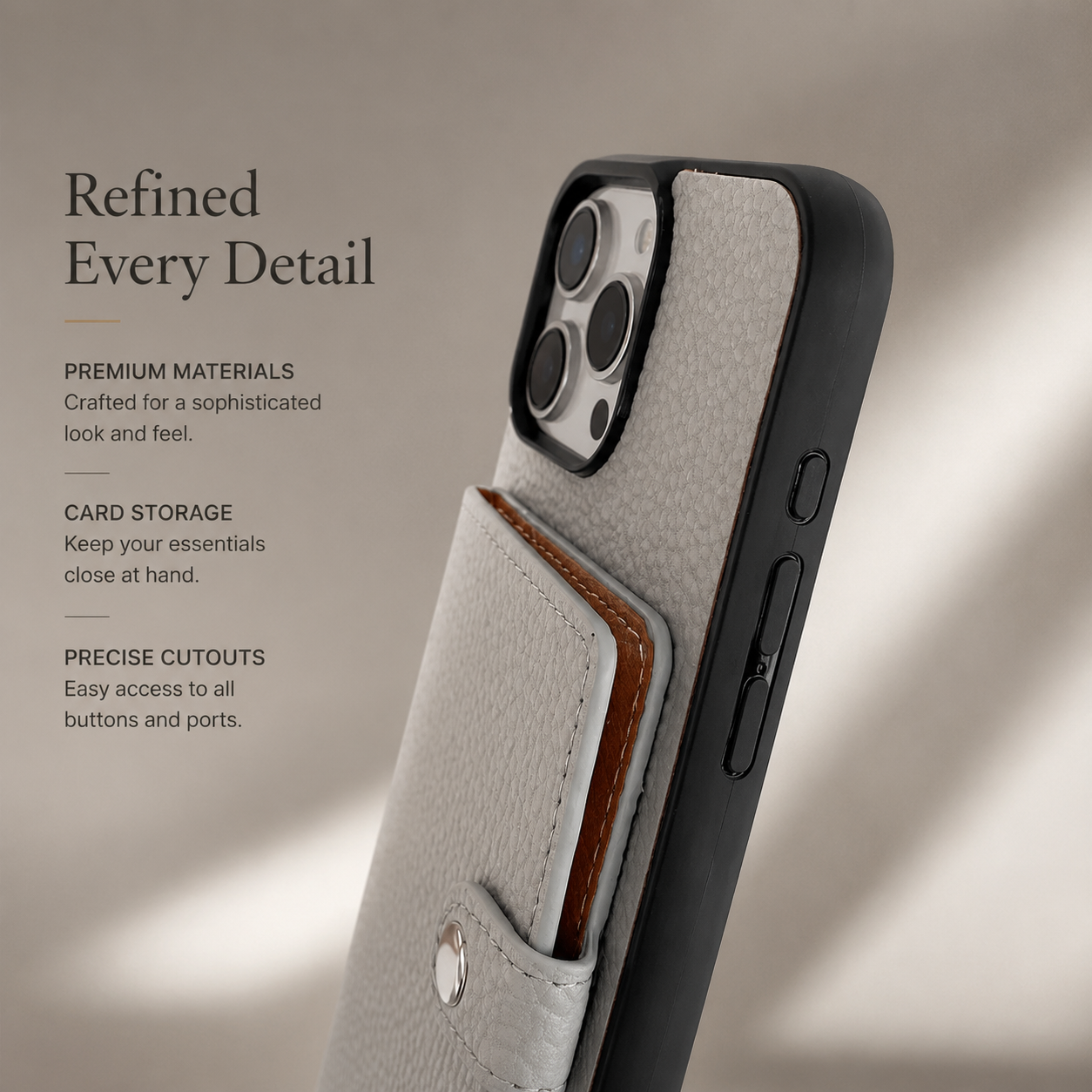Premium iPhone Case Crossbody Wallet Cover PU Leather Card Slots Zipper Coin Purse Lanyard Strap Shockproof Protective Full Access Design Slim