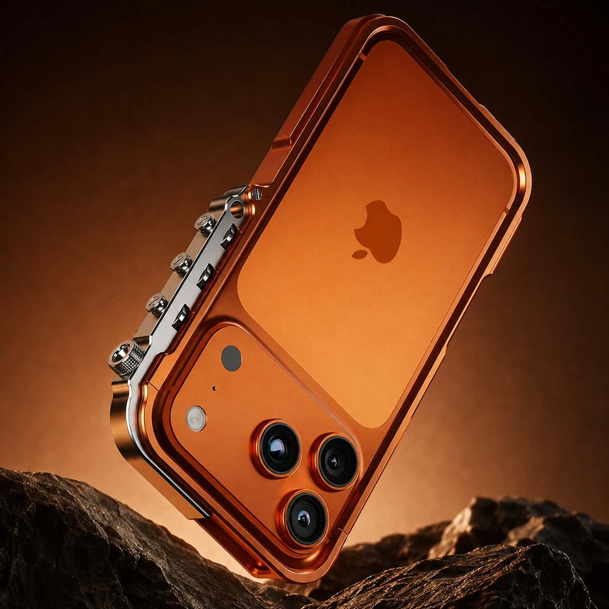 Premium iPhone Case Cyberpunk Aluminum Alloy Mechanical Bumper Metal Frame Shockproof Heavy Duty Camera Lens Protection Protective Design