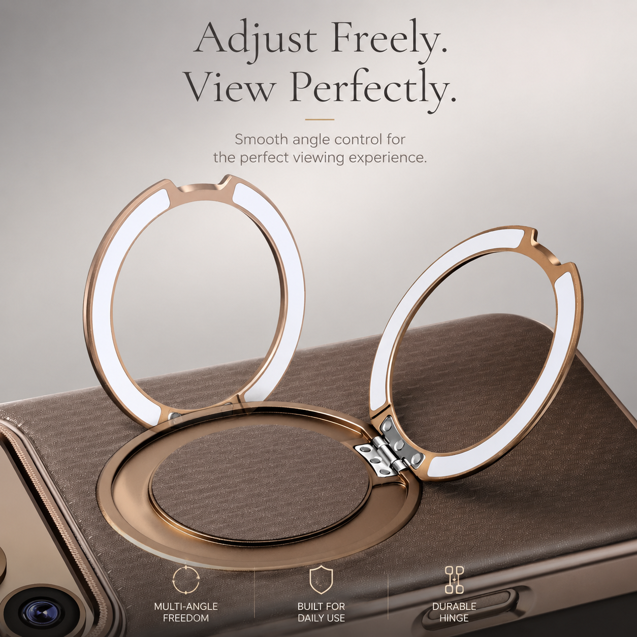 Premium iPhone Case Diamond Pattern Leather MagSafe Compatible Cover Rotating Kickstand Camera Lens Protection Shockproof Anti Fingerprint Design