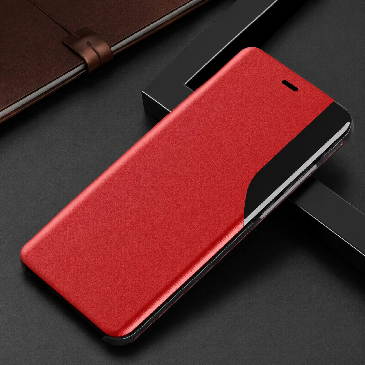 Premium iPhone Case Flip Wallet Stand Cover PU Leather MagSafe Compatible Card Holder Shockproof Protective Magnetic Closure Full Coverage Design