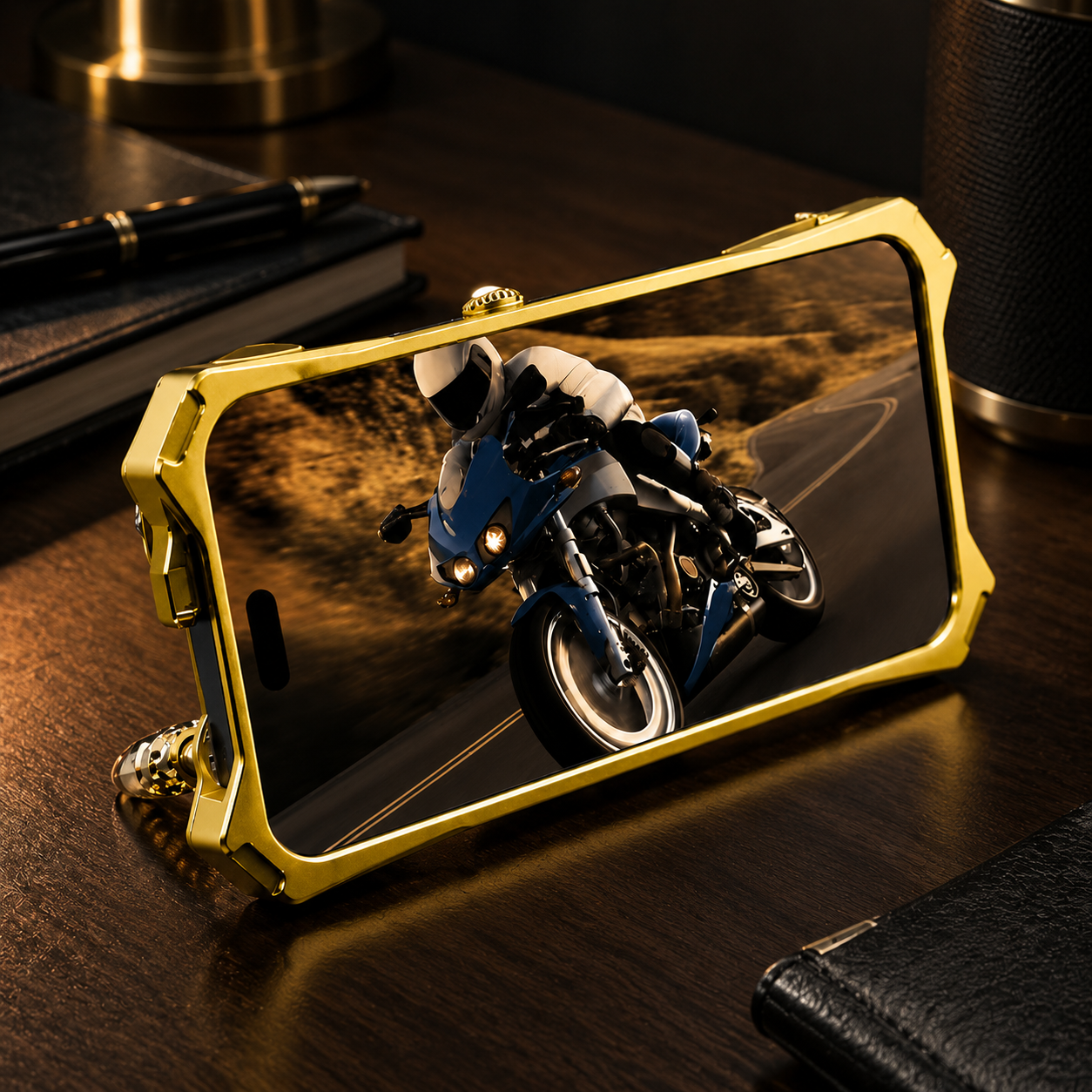 Premium iPhone Case Gear Compass Skull Cover MagSafe Compatible Shockproof Protective Case 3D Metal Style Design Camera Lens Screen Protection Full Coverage