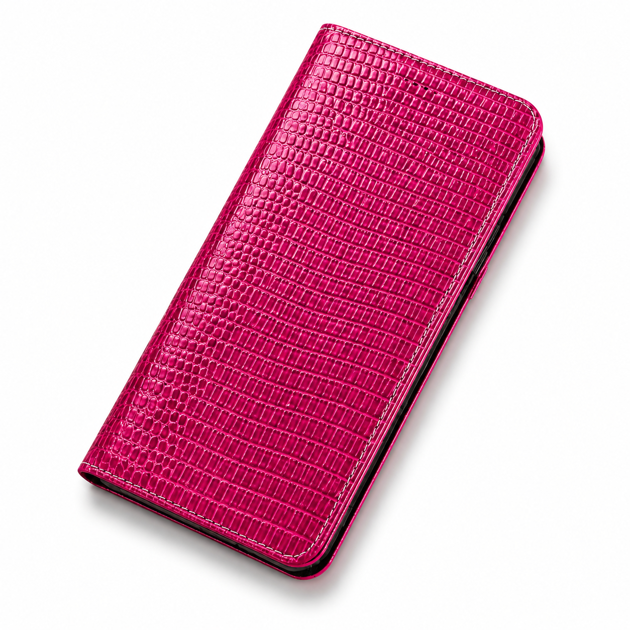 Premium iPhone Case Genuine Cowhide Leather Flip Wallet Protective Cover Crocodile Grain Card Holder Magnetic Stand Shockproof Full Body Design