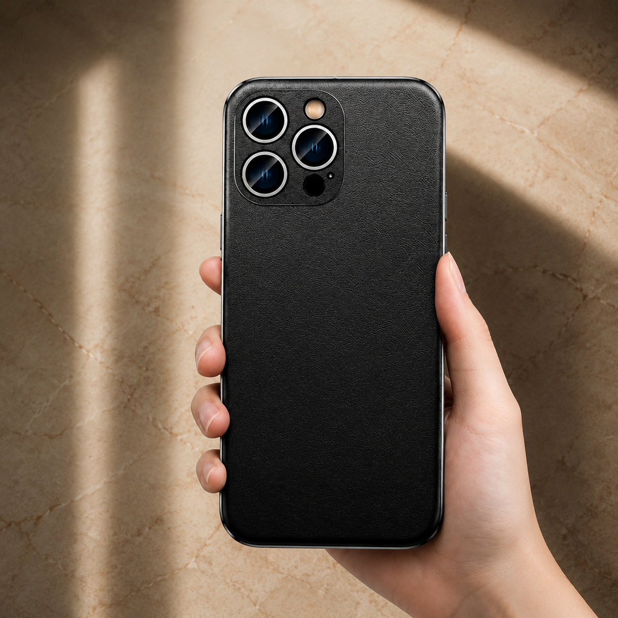 Premium iPhone Case Genuine Cowhide Leather Plated Frame Shockproof Protective Cover Full Lens Protection Camera Guard Slim Luxury Design