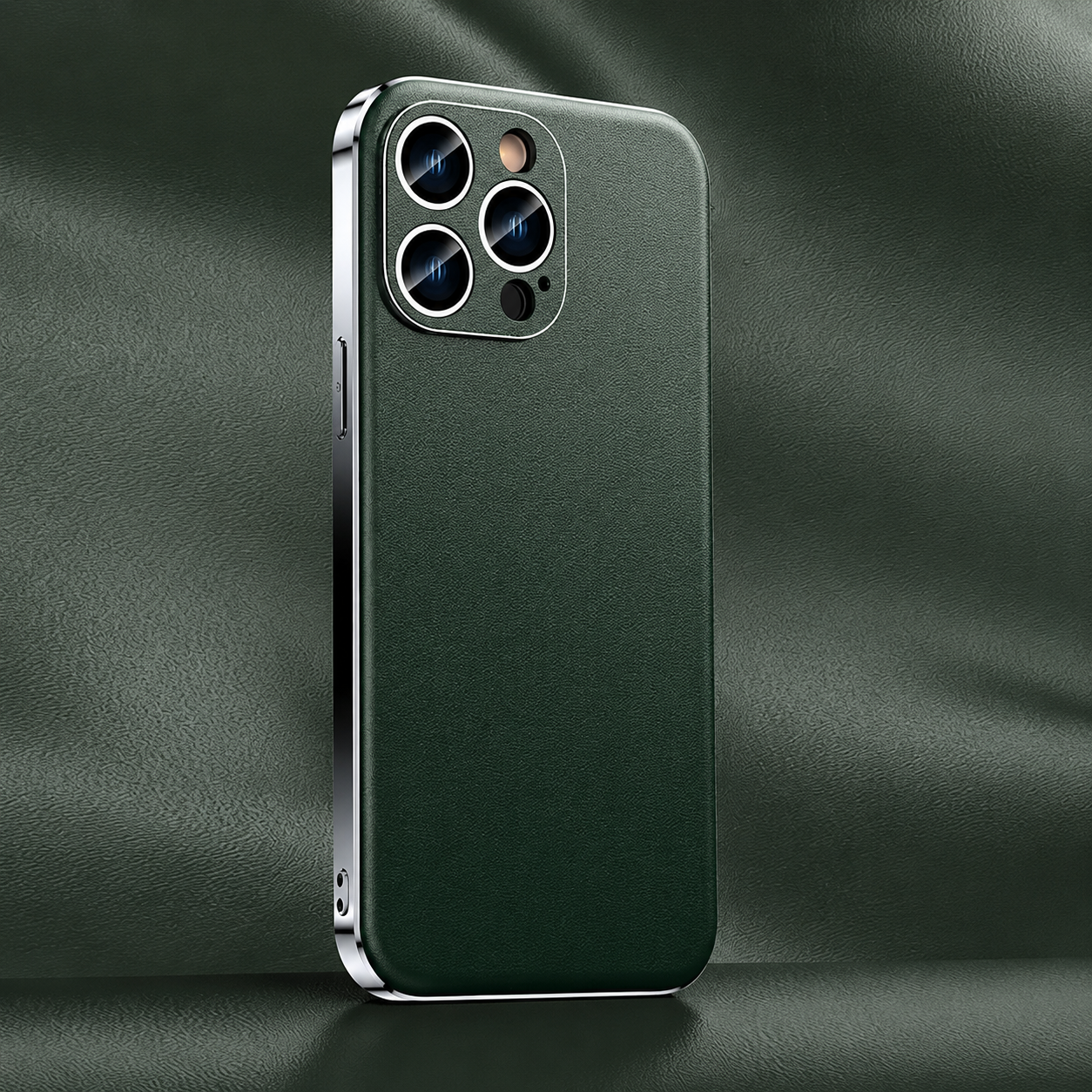 Premium iPhone Case Genuine Cowhide Leather Plated Frame Shockproof Protective Cover Full Lens Protection Camera Guard Slim Luxury Design