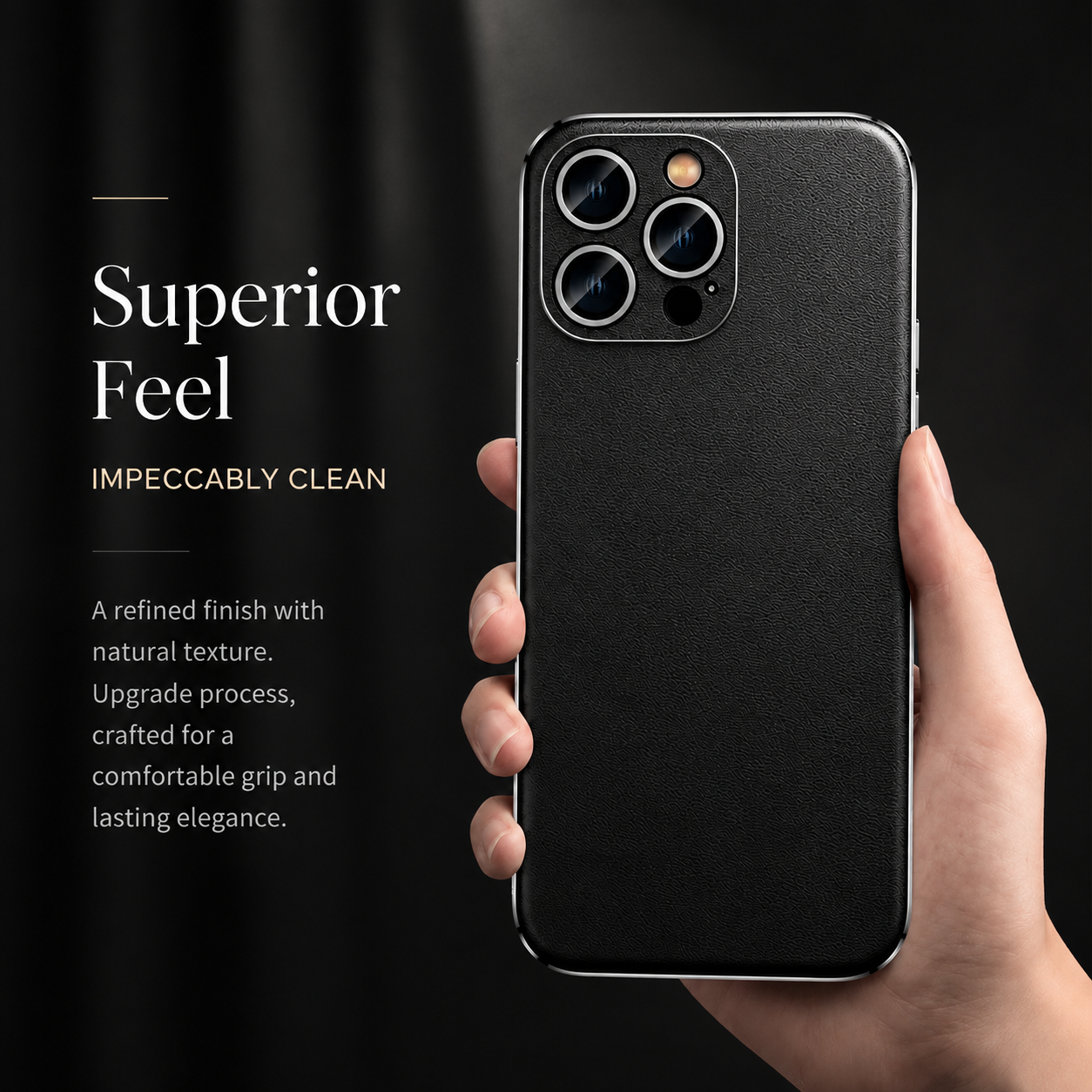Premium iPhone Case Genuine Cowhide Leather Protective Cover Plated Metal Frame Full Camera Lens Protection Shockproof Slim Durable Wireless Charging Design