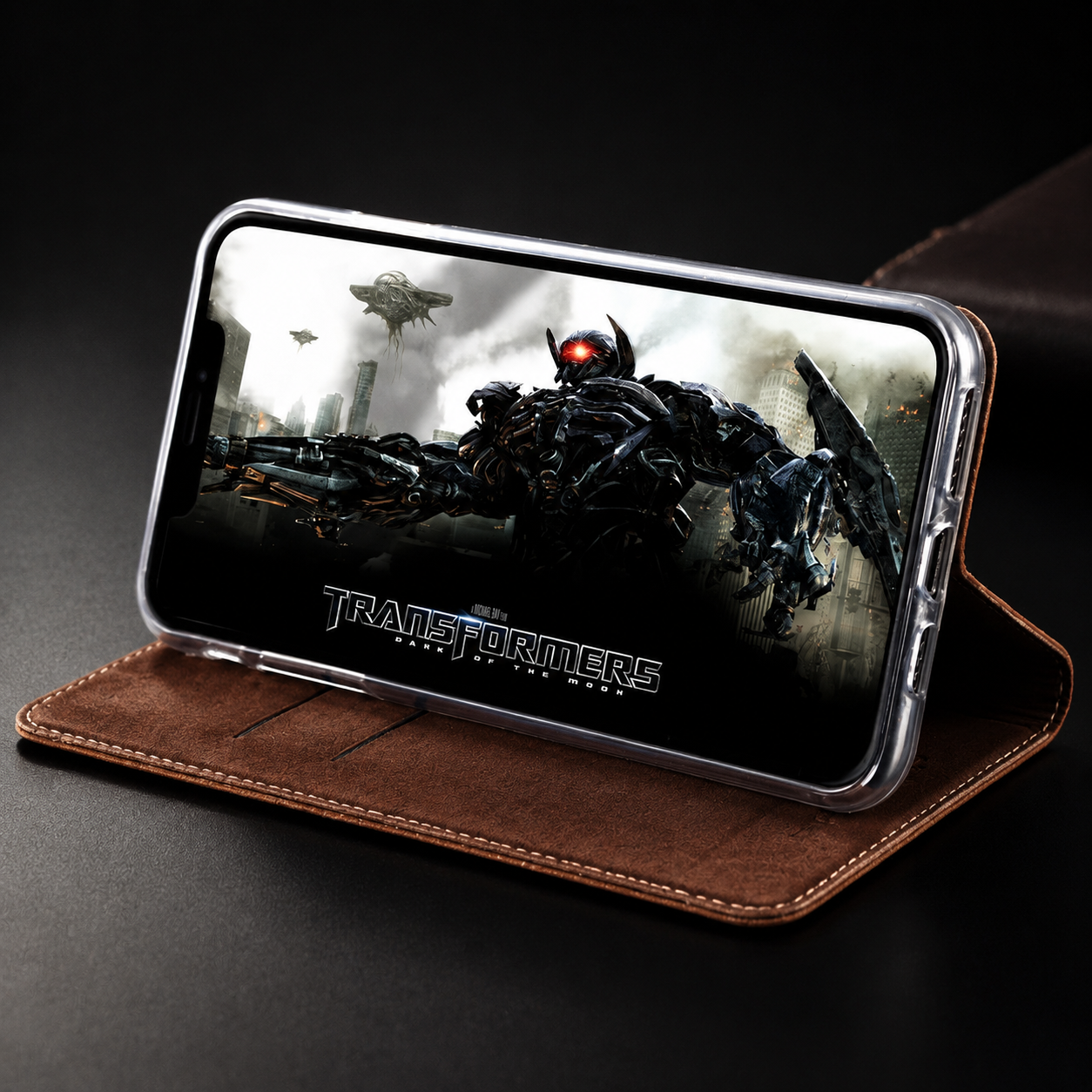 Premium iPhone Case Genuine Leather Flip Wallet Cover Card Holder Stand Magnetic Closure Shockproof Protective Case Full Coverage Slim Design