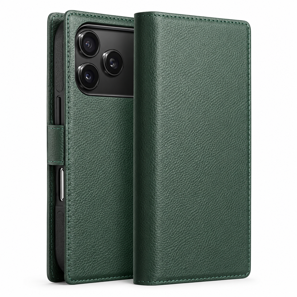 Premium iPhone Case Genuine Leather Wallet Flip Cover Card Holder Horizontal Stand Camera Lens Protection Shockproof Anti Scratch Full Coverage Design