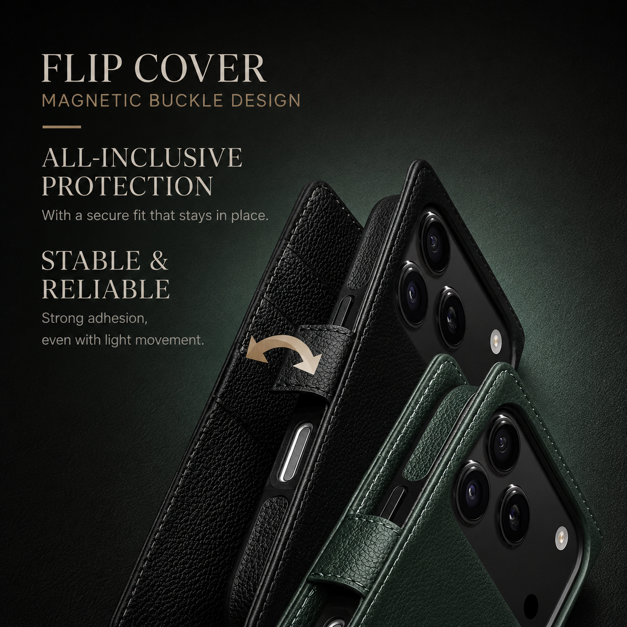Premium iPhone Case Genuine Leather Wallet Flip Cover Card Holder Horizontal Stand Camera Lens Protection Shockproof Anti Scratch Full Coverage Design
