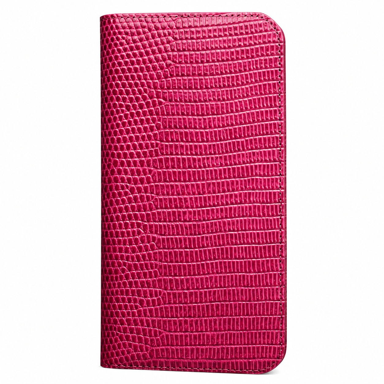 Premium iPhone Case Genuine Lizard Leather Flip Wallet Cover Magnetic Closure Kickstand Card Holder Shockproof Full Body Protection Design