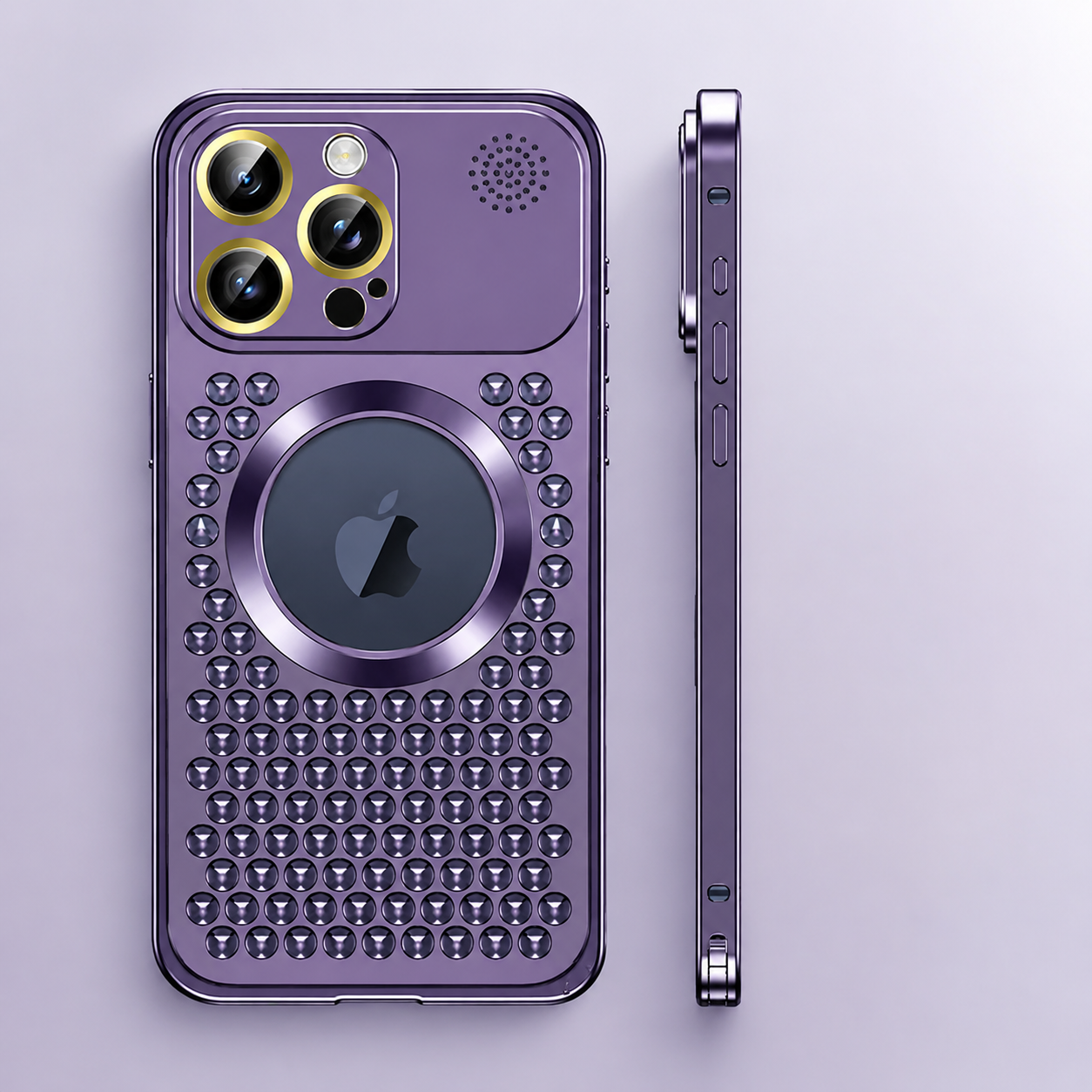 Premium iPhone Case Heat Dissipation Aluminum Magnetic Cover MagSafe Compatible Camera Lens Protection Dual Layer Shockproof Scratch Resistant Design
