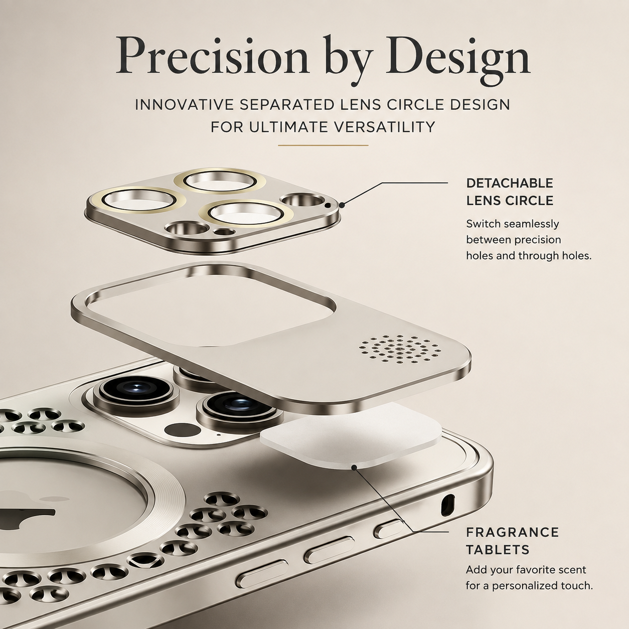 Premium iPhone Case Heat Dissipation Aluminum Magnetic Cover MagSafe Compatible Camera Lens Protection Dual Layer Shockproof Scratch Resistant Design