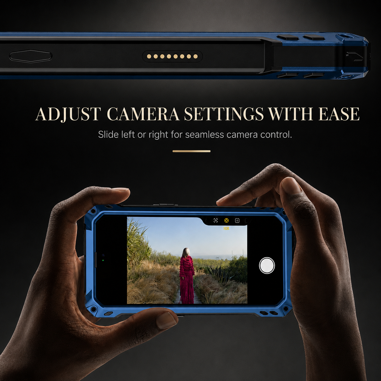 Premium iPhone Case Heavy Duty Metal MagSafe Compatible Protective Cover Military Grade Shockproof Aluminum Bumper Camera Guard Kickstand Anti Scratch Full Coverage