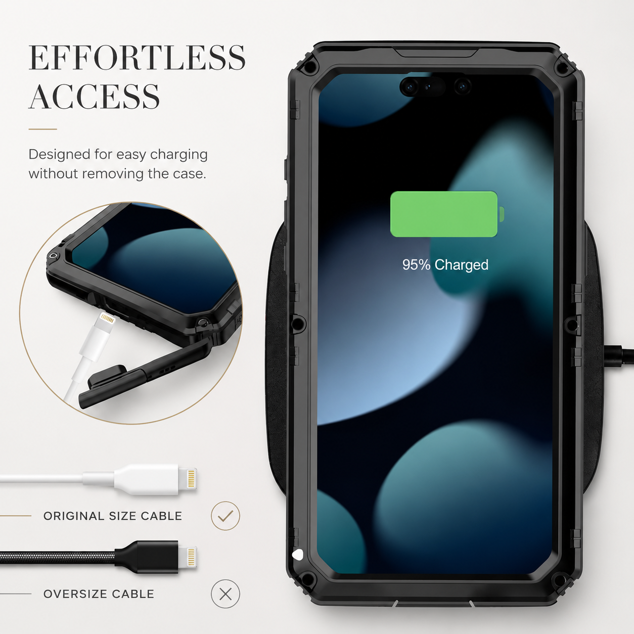 Premium iPhone Case IP68 Waterproof Armor MagSafe Cover Shockproof Full Body Protection Magnetic Rugged Protective Case Camera Lens Screen Guard
