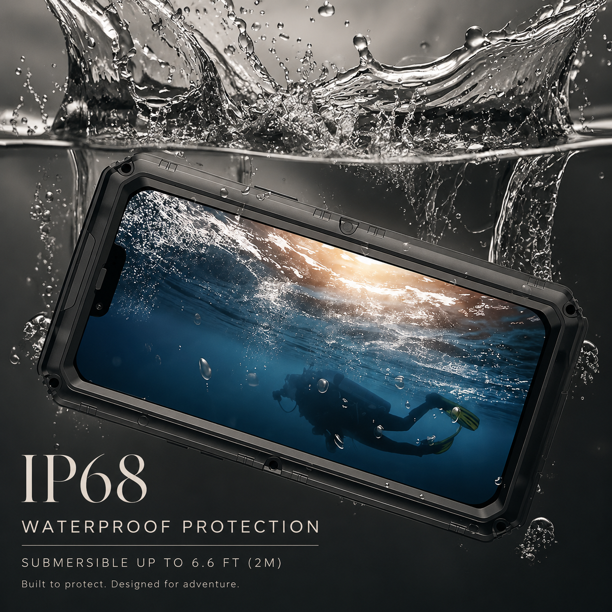 Premium iPhone Case IP68 Waterproof Armor MagSafe Cover Shockproof Full Body Protection Magnetic Rugged Protective Case Camera Lens Screen Guard