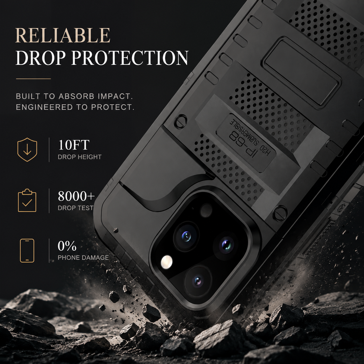 Premium iPhone Case IP68 Waterproof Armor MagSafe Cover Shockproof Full Body Protection Magnetic Rugged Protective Case Camera Lens Screen Guard