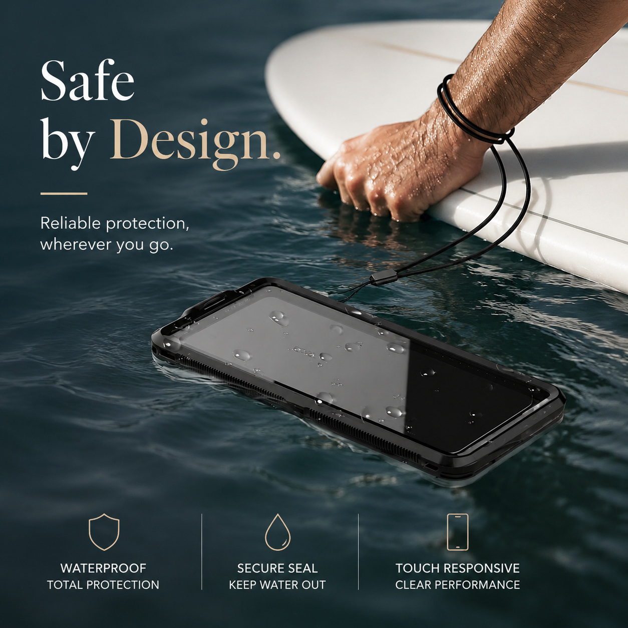 Premium iPhone Case IP68 Waterproof Full Body Protective Cover Shockproof Vacuum Seal Touchscreen Access Dustproof Underwater Protection