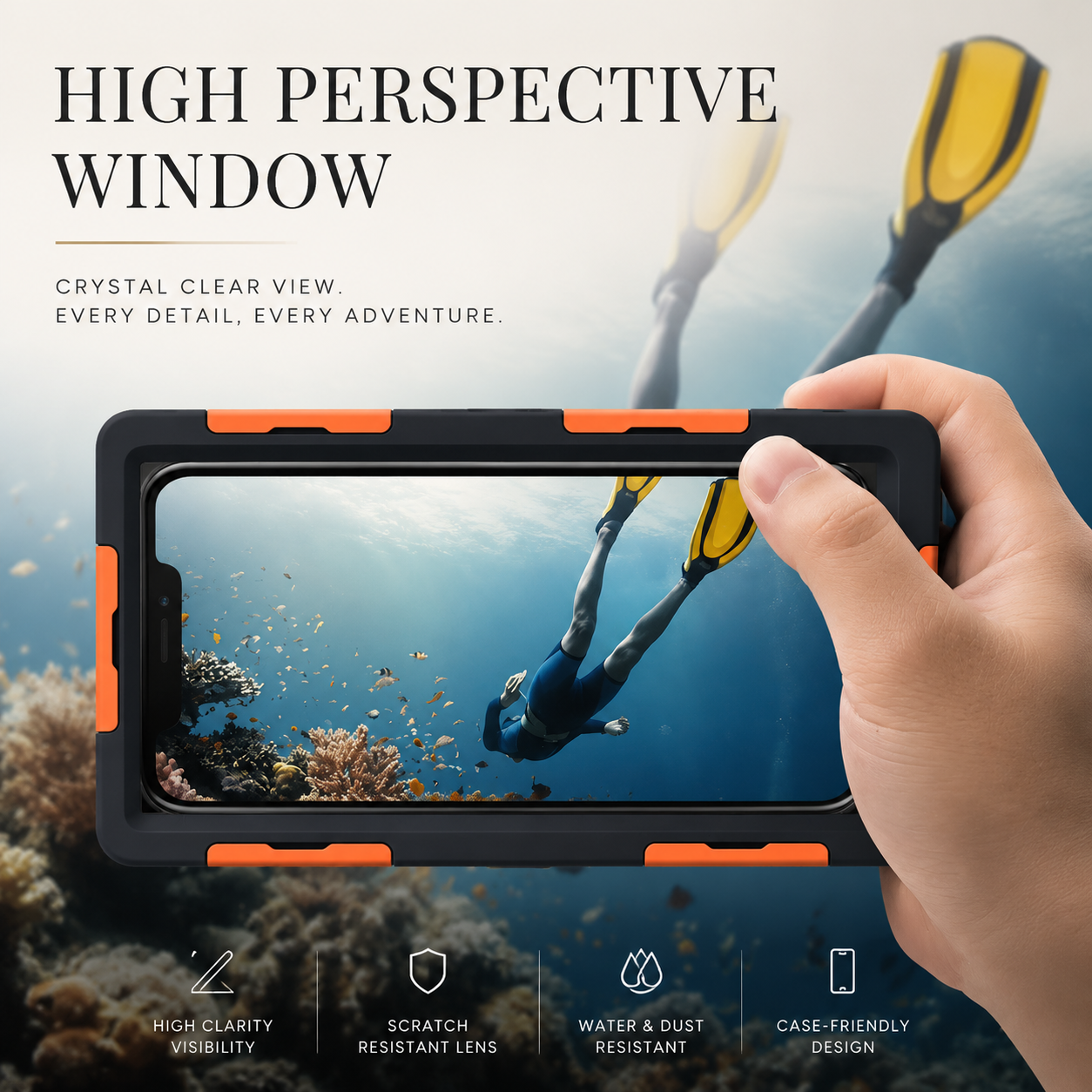 Premium iPhone Case IP68 Waterproof Shockproof Protective Cover Full Body Anti Scratch Dustproof Underwater Diving Secure Lanyard