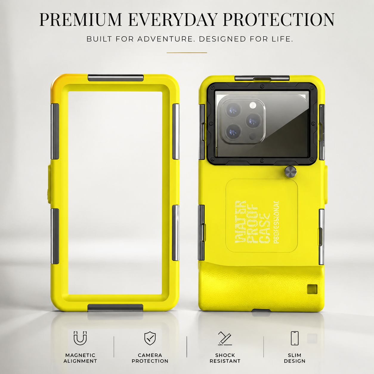 Premium iPhone Case IP68 Waterproof Shockproof Protective Cover Full Body Anti Scratch Dustproof Underwater Diving Secure Lanyard