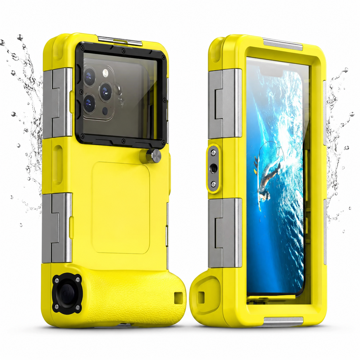 Premium iPhone Case IP68 Waterproof Shockproof Protective Cover Full Body Anti Scratch Dustproof Underwater Diving Secure Lanyard