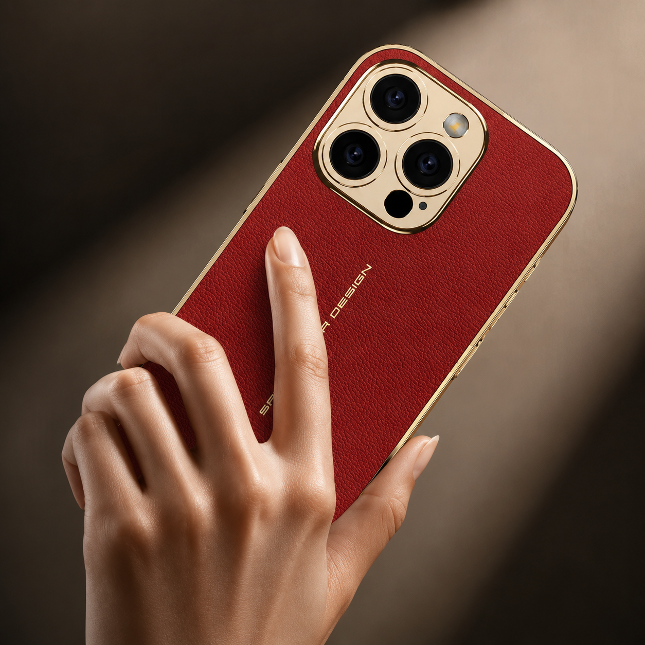 Premium iPhone Case Leather Back Cover Full Lens Protection Shockproof Anti Fingerprint Scratch Resistant Slim PC Design Protective Style