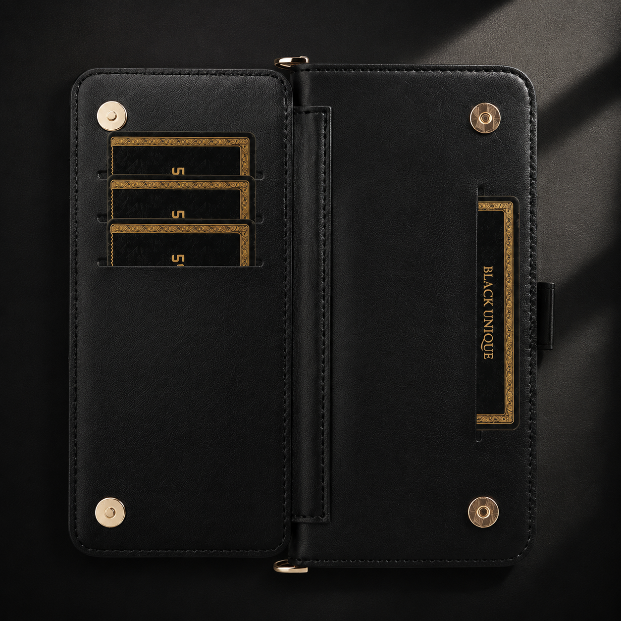 Premium iPhone Case Leather Flip Wallet Cover Card Holder Shockproof Protective Cover Magnetic Closure Kickstand Full Body Protection Design