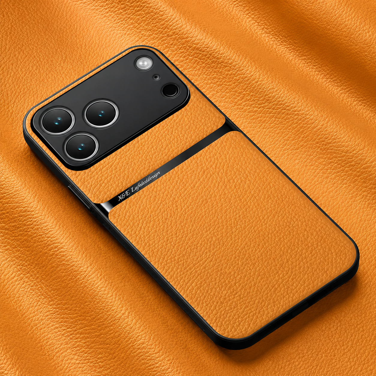 Premium iPhone Case Leather Pattern Protective Cover Shockproof Camera Lens Protection Silicone Anti Scratch Slim Non Slip Full Coverage