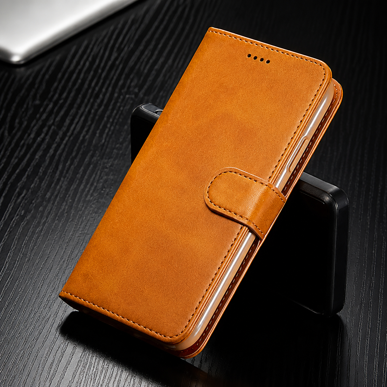 Premium iPhone Case Leather Wallet Cover Flip Card Holder Magnetic Closure Shockproof Protective Case Slim Full Coverage Screen Camera Protection Design