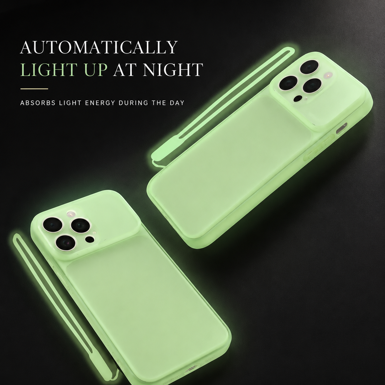 Premium iPhone Case Luminous Clear Silicone Cover MagSafe Compatible Glow In The Dark Shockproof Camera Lens Protection Ultra Thin Design