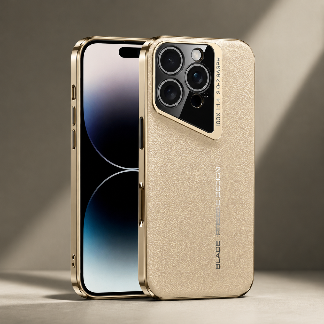 Premium iPhone Case Luxury PU Leather Electroplated Finish Ultra Thin Shockproof Protective Cover Camera Lens Protection Slim Hard Back Full Coverage