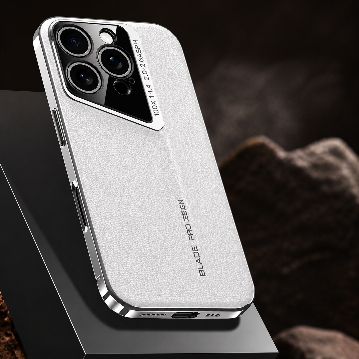 Premium iPhone Case Luxury PU Leather Electroplated Finish Ultra Thin Shockproof Protective Cover Camera Lens Protection Slim Hard Back Full Coverage