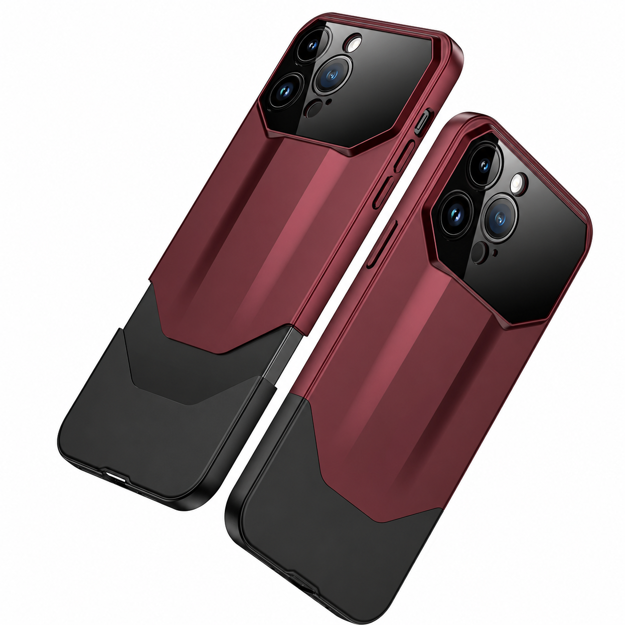 Premium iPhone Case Luxury Supercar Design Hard PC Shockproof Protective Cover Camera Lens Protection Anti Scratch Dustproof Slim Full Coverage