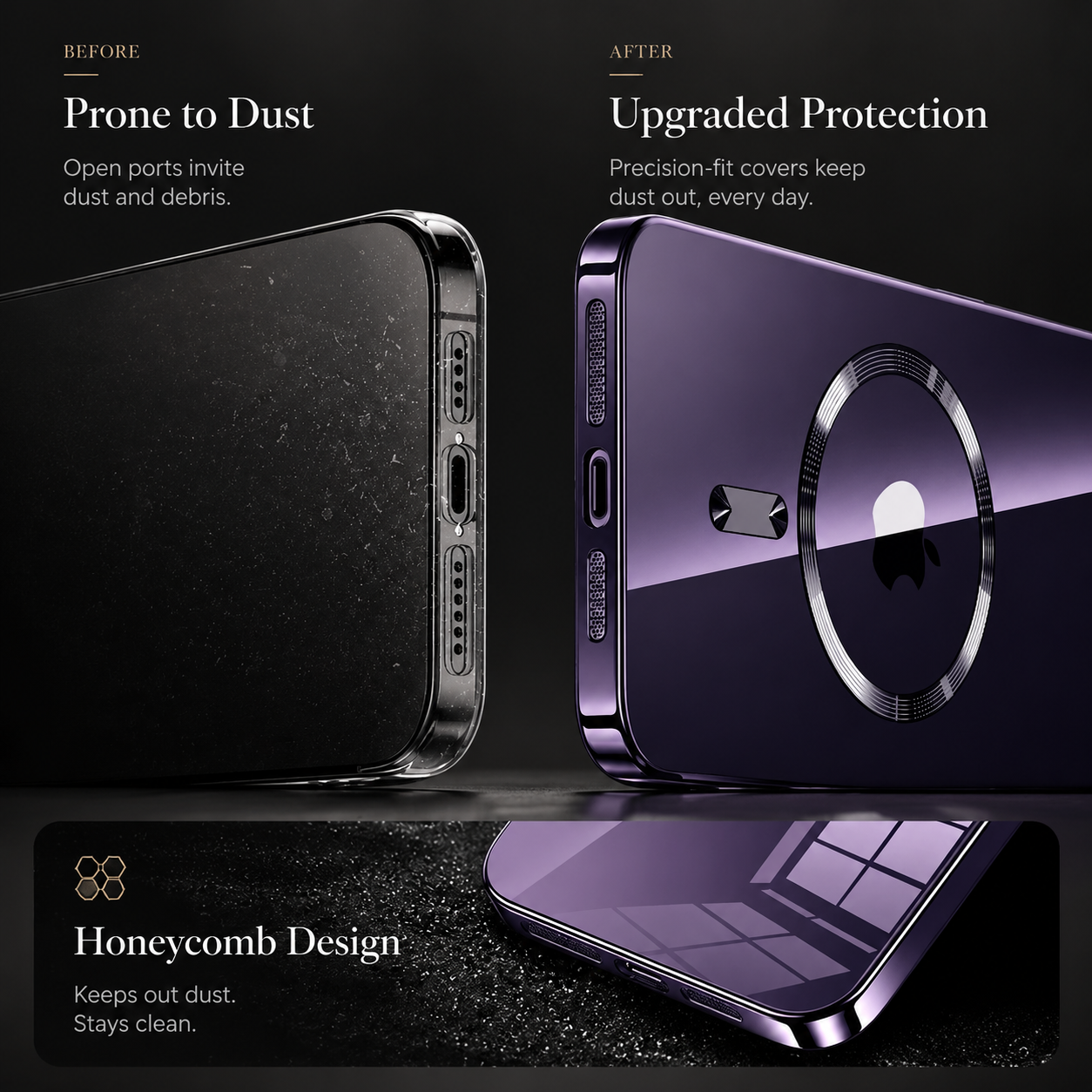 Premium iPhone Case MagSafe Clear Ultra Thin Shockproof Protective Cover Scratch Resistant Hard PC Silicone Bumper Wireless Charging Slim Design