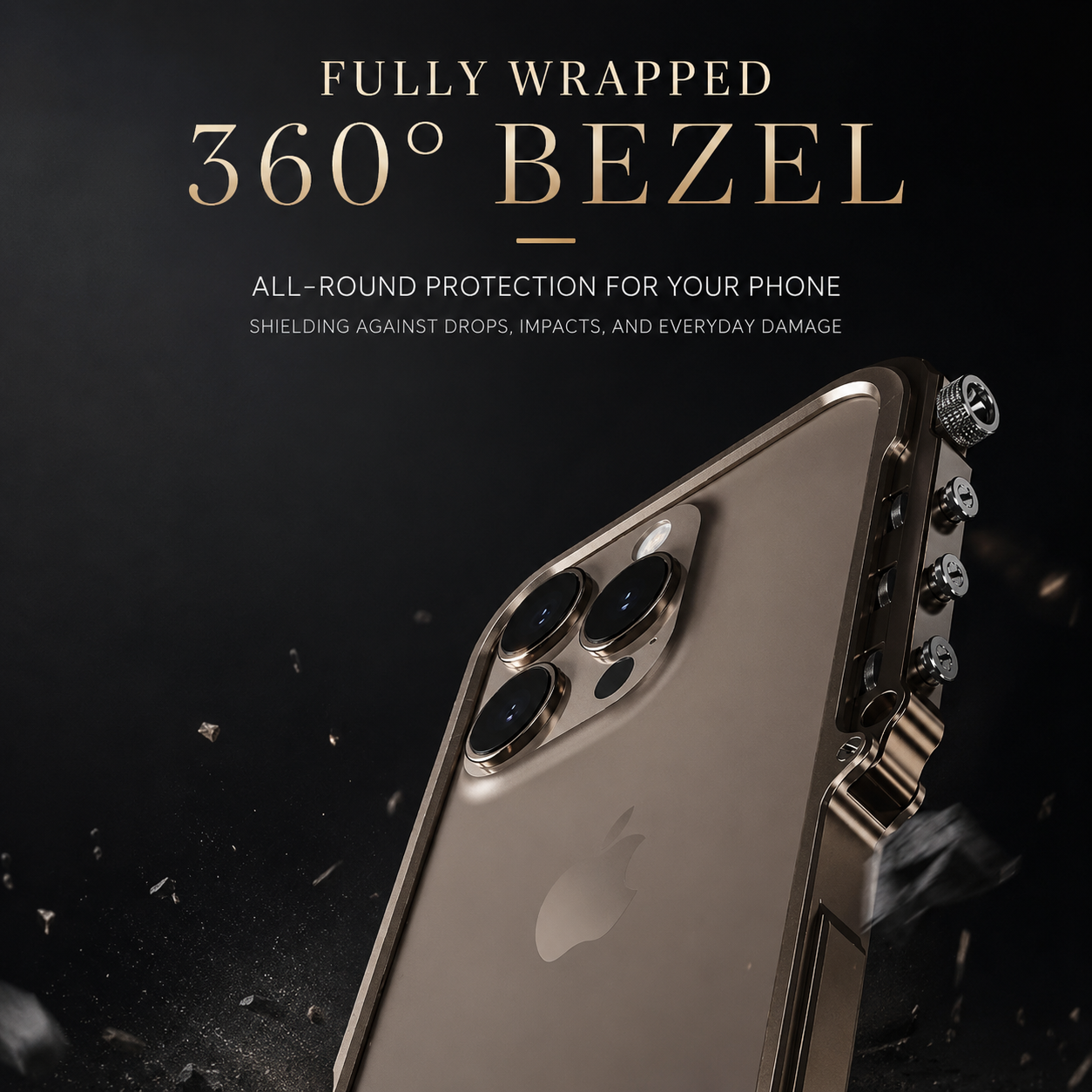 Premium iPhone Case MagSafe Compatible Aluminum Alloy Armor Frame Shockproof Protective Cover Anti Scratch Magnetic Metal Design Non Slip Grip Full Coverage