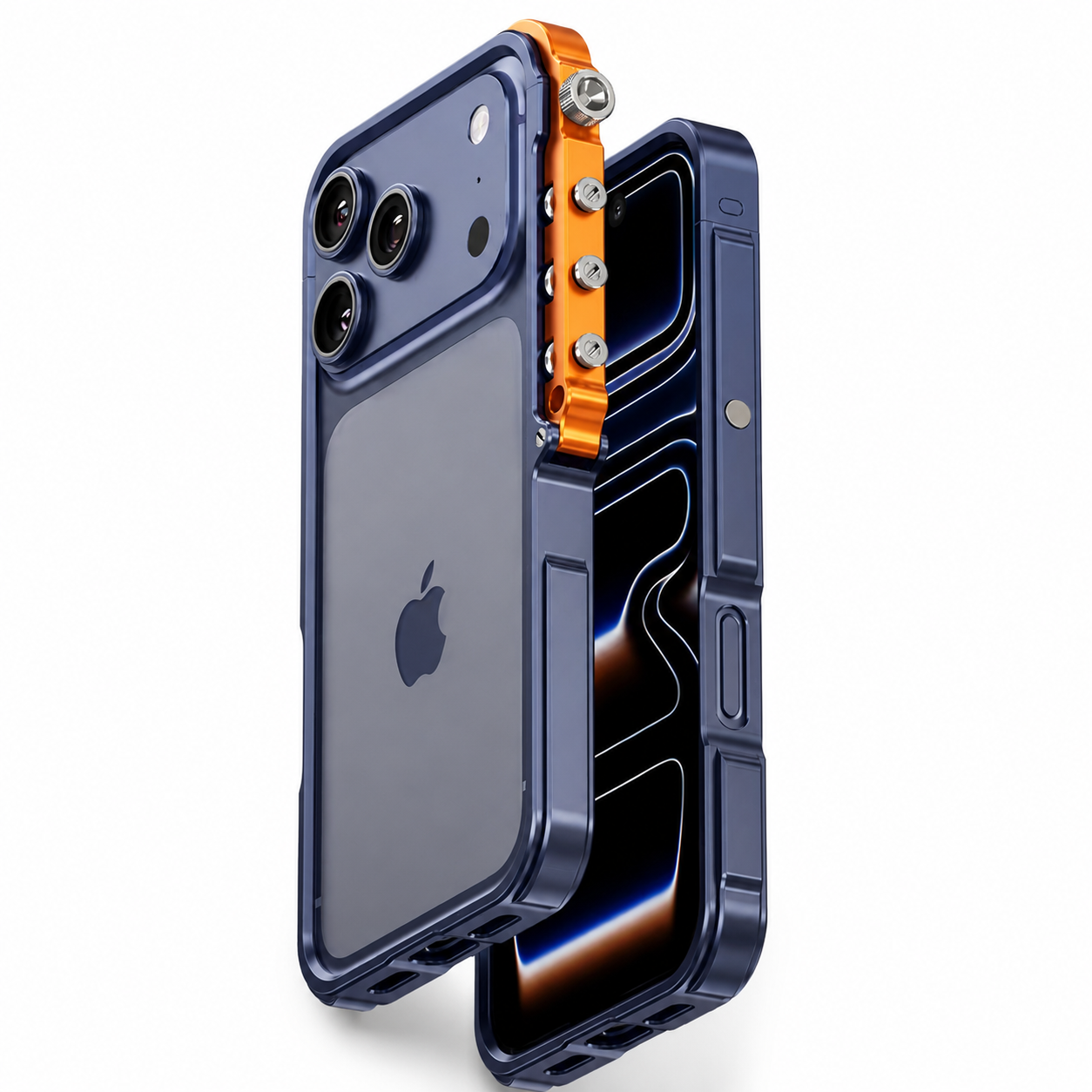 Premium iPhone Case MagSafe Compatible Aluminum Alloy Armor Frame Shockproof Protective Cover Anti Scratch Magnetic Metal Design Non Slip Grip Full Coverage