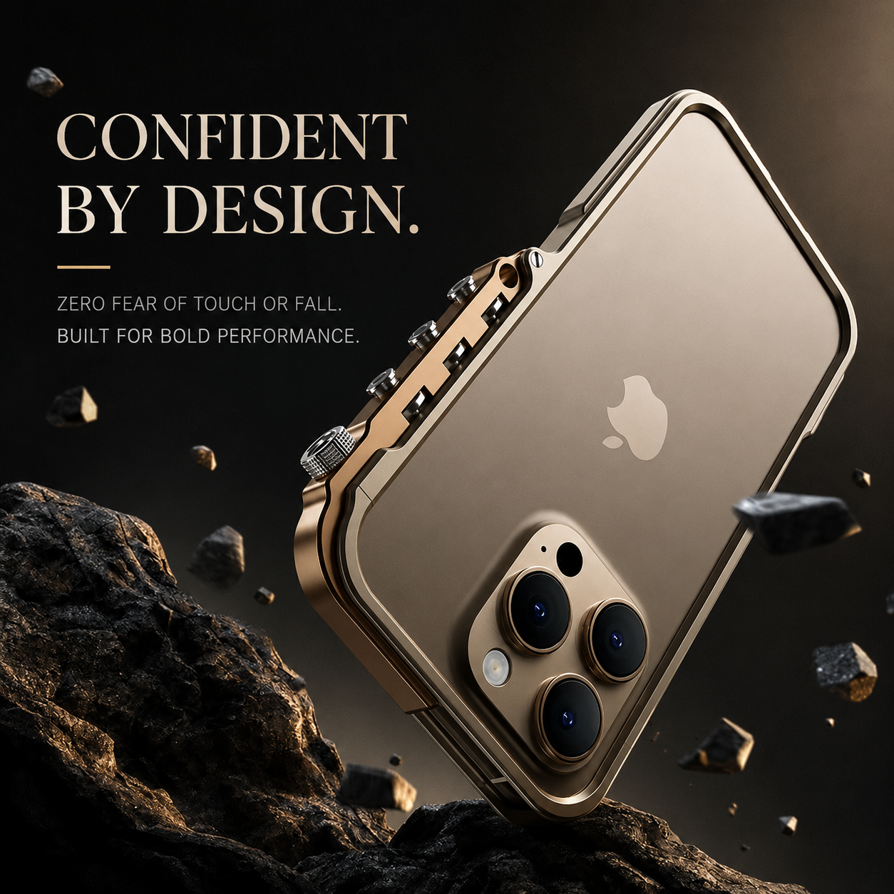 Premium iPhone Case MagSafe Compatible Aluminum Alloy Armor Frame Shockproof Protective Cover Anti Scratch Magnetic Metal Design Non Slip Grip Full Coverage