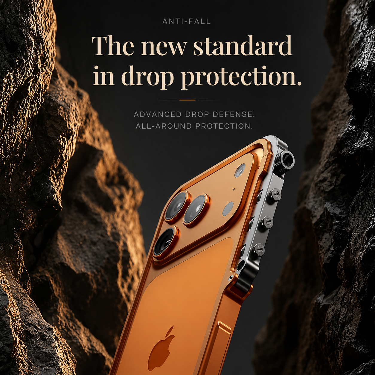 Premium iPhone Case MagSafe Compatible Aluminum Alloy Armor Frame Shockproof Protective Cover Anti Scratch Magnetic Metal Design Non Slip Grip Full Coverage