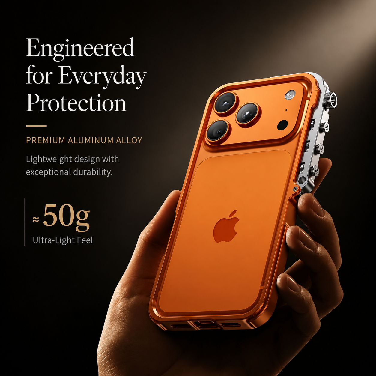 Premium iPhone Case MagSafe Compatible Aluminum Alloy Bumper Shockproof Protective Cover Heat Dissipation Anti Scratch Non Slip Lightweight Frame