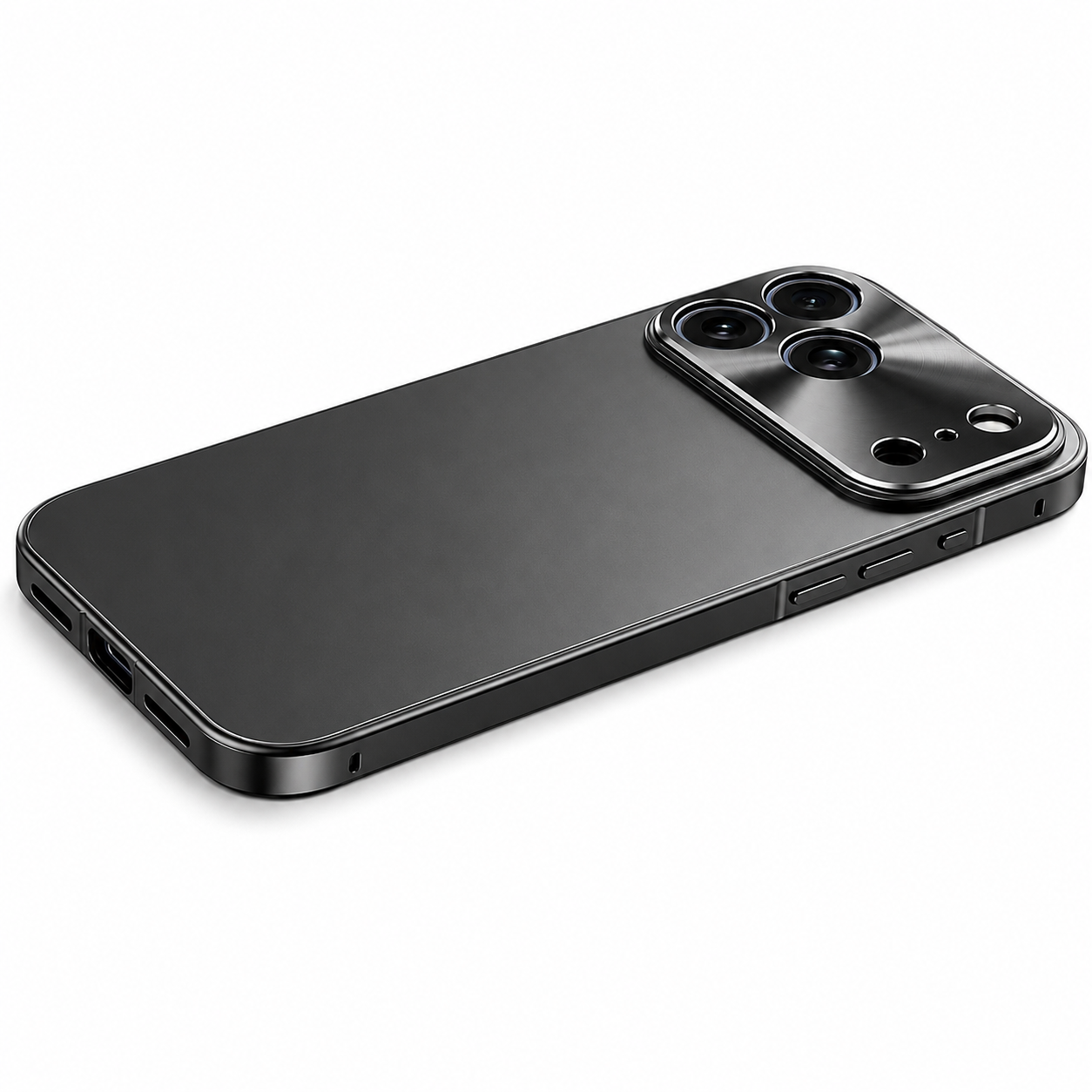 Premium iPhone Case MagSafe Compatible Aluminum Alloy Frame Frosted PC Protective Cover Ultra Thin Shockproof Anti Scratch Matte Lightweight Design