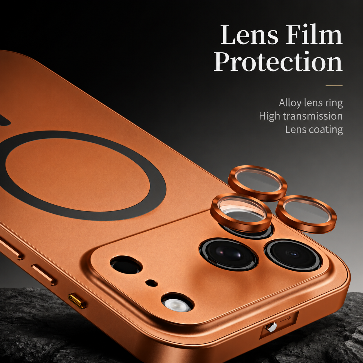 Premium iPhone Case MagSafe Compatible Aluminum Alloy Metal Frame Cover Shockproof Full Coverage Glass Lens Protection Matte Anti Glare Slim Design