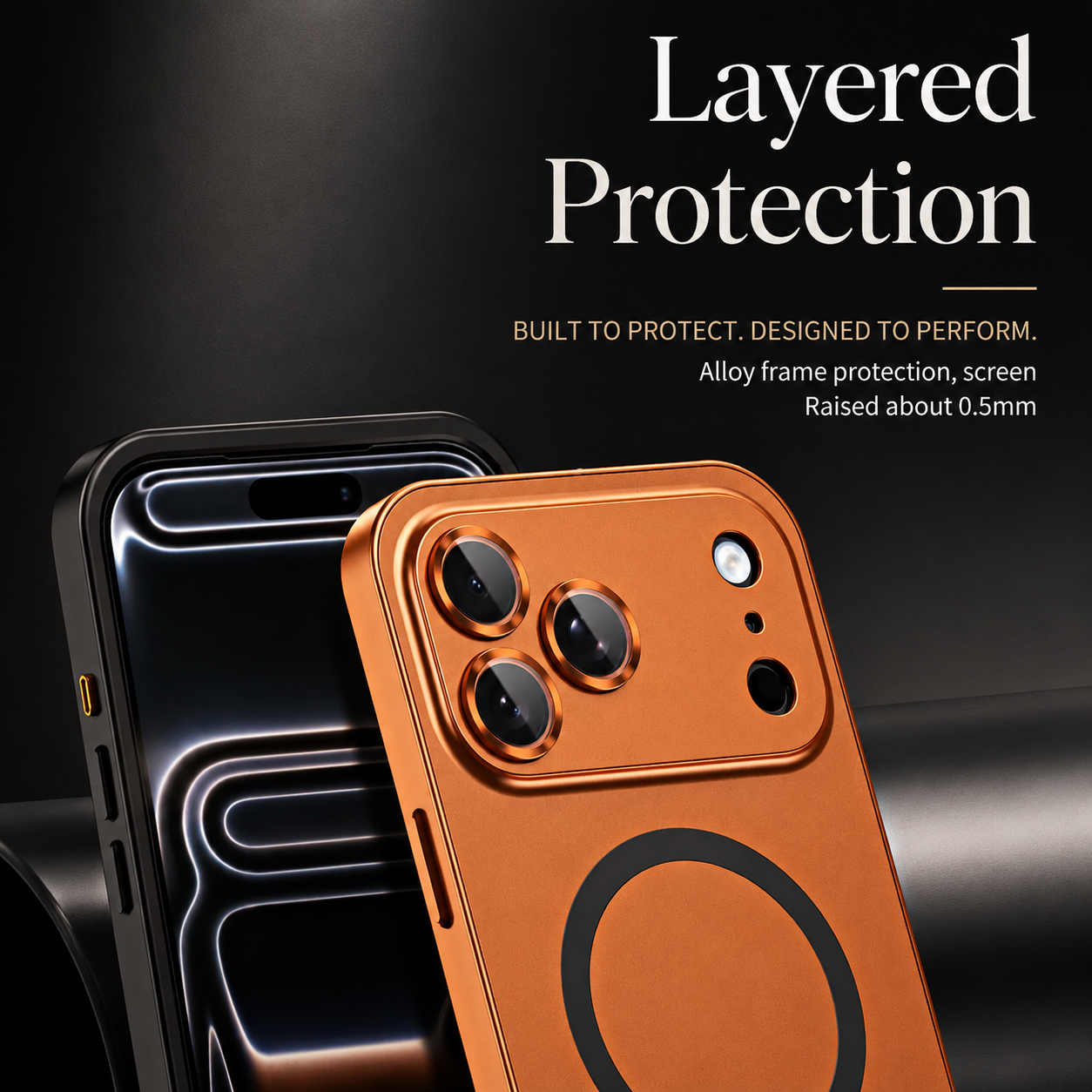 Premium iPhone Case MagSafe Compatible Aluminum Alloy Metal Frame Cover Shockproof Full Coverage Glass Lens Protection Matte Anti Glare Slim Design