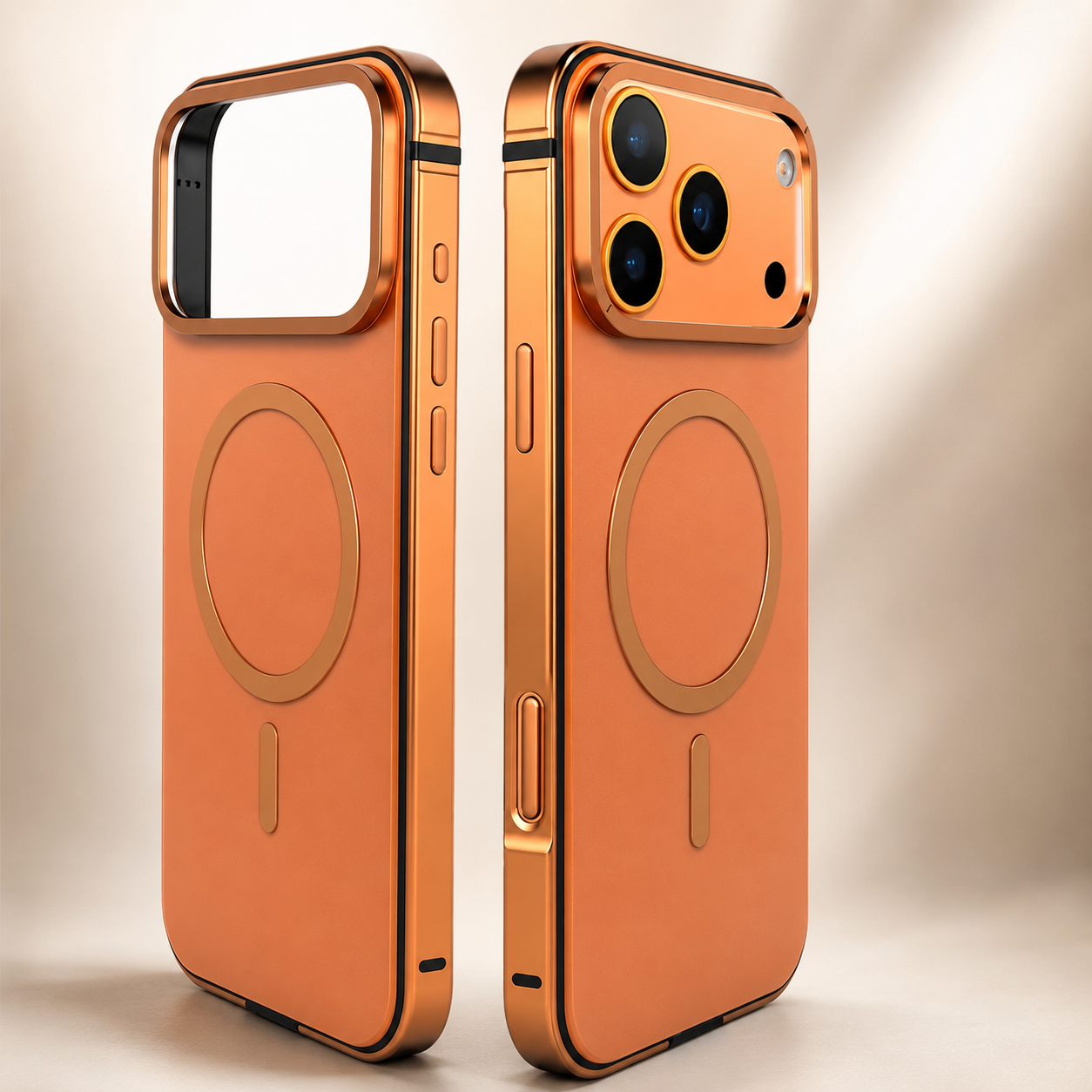 Premium iPhone Case MagSafe Compatible Aluminum Alloy Metal Frame Protective Cover Shockproof Anti Drop Scratch Resistant Magnetic Slim Durable Design