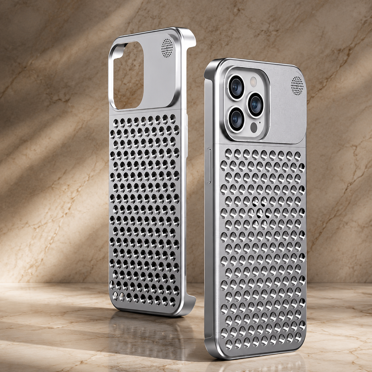 Premium iPhone Case MagSafe Compatible Aluminum Cooling Cover Heat Dissipation Shockproof Protective Case Removable Fragrance Module Magnetic Full Protection Design