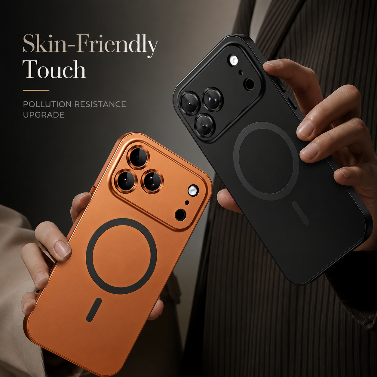 Premium iPhone Case MagSafe Compatible Aluminum Frame Hard PC Back Cover Shockproof Camera Lens Protection Matte Anti Fingerprint Full Coverage
