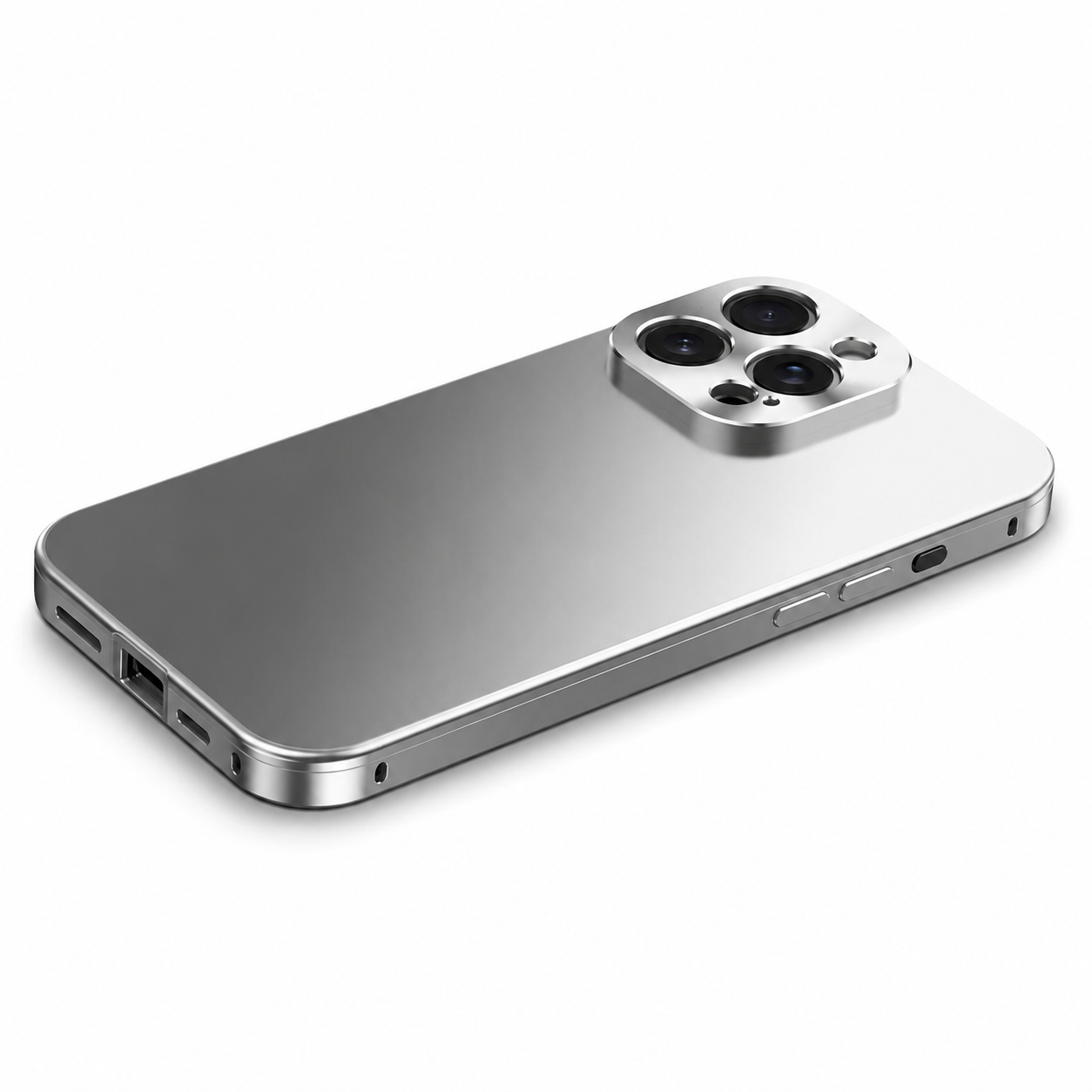 Premium iPhone Case MagSafe Compatible Aluminum Metal Frame Shockproof Protective Cover Camera Lens Protection Wireless Charging Slim Full Coverage