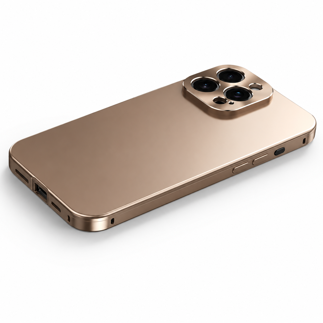 Premium iPhone Case MagSafe Compatible Aluminum Metal Frame Shockproof Protective Cover Camera Lens Protection Wireless Charging Slim Full Coverage